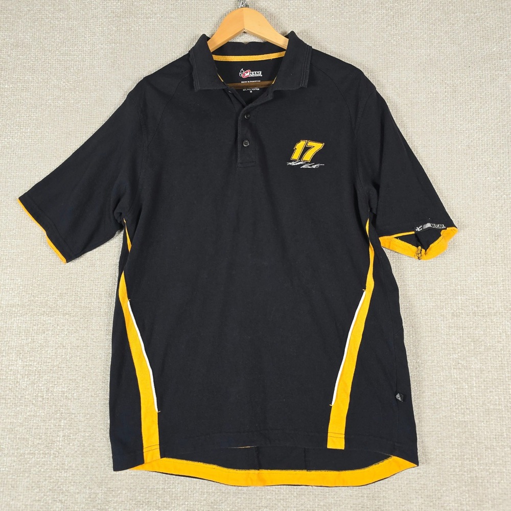 Chase Authentics Matt Kenseth 17 DeWalt Racing Polo Mens Medium Black‎ Yellow